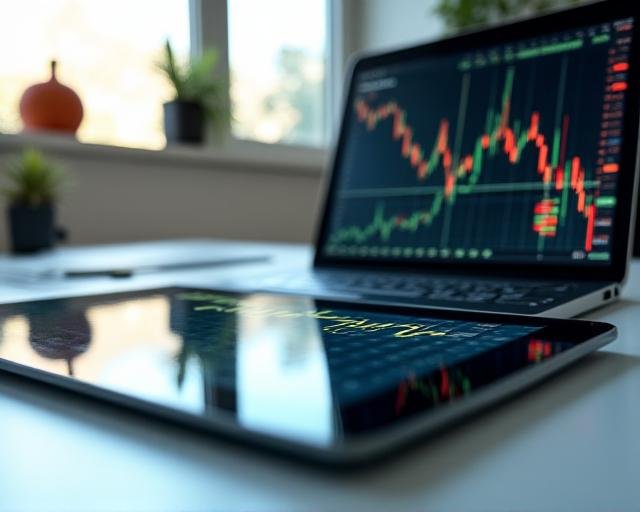 Financial data visualization and market charts